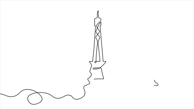 Animation in continuous line style