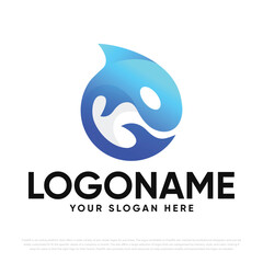 Orca Whale Logo Design