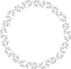 Moldura florida desenhada