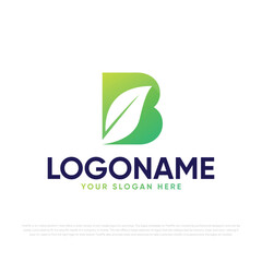 B Leaf Logo Design