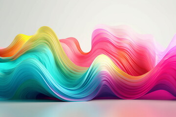 Watercolor light colorful wavy liquid abstract wallpaper. Ai generative