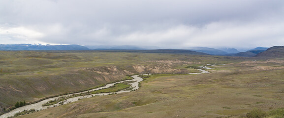 Chuya river and Ukok plateau in the southern part of Altai region, Altai mountains, Siberia, Russia