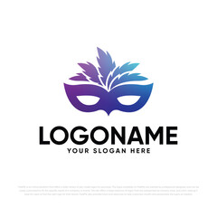 Party Mask Logo Design