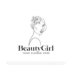 Lineart Girl Logo Design