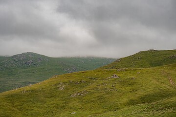 clouds over the mountains