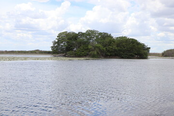 Laguna en tranquilidad durante un día soleado
