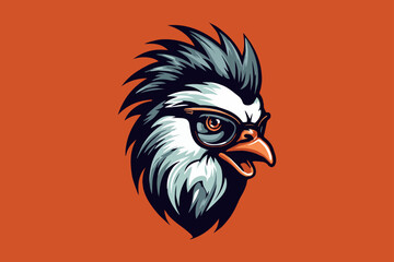 Happy Rooster Mascot Logo Template