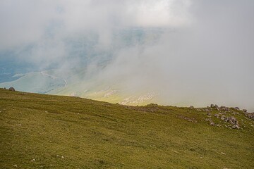 misty morning in the mountains