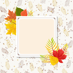Autumn salebanner background with fall leaves elements, autumn . colorful autumn leaves