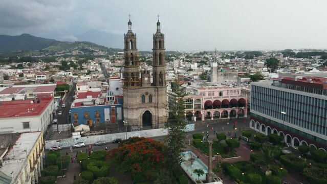 Ancient Cathedral in Tepic, Nayarit. Mexico. 