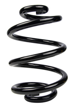 Black Coil Spring Isolated On White Background