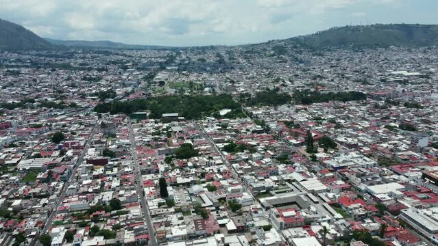 Park and Houses in the Surroundings of Tepic, Nayarit. Mexico