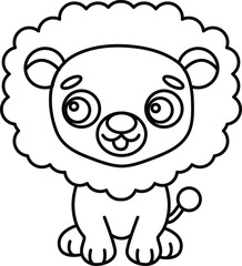 Doodle cute illustration. Kawaii characters for childrens coloring book