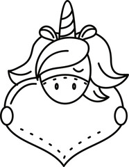 Doodle cute illustration. Kawaii characters for childrens coloring book