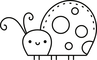 Doodle cute illustration. Kawaii characters for childrens coloring book