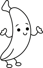 Doodle cute illustration. Kawaii characters for childrens coloring book