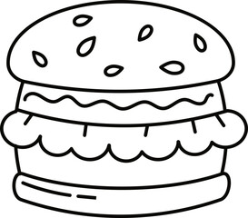 Doodle cute illustration. Kawaii characters for childrens coloring book