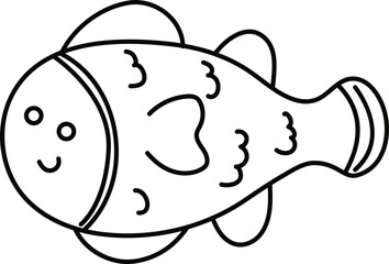 Doodle cute illustration. Kawaii characters for childrens coloring book