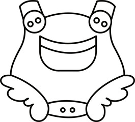 Doodle cute illustration. Kawaii characters for childrens coloring book