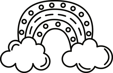 Doodle cute illustration. Kawaii characters for childrens coloring book