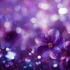 Naklejka na ściany i meble purple violet small glitter, bokeh background | Generative AI