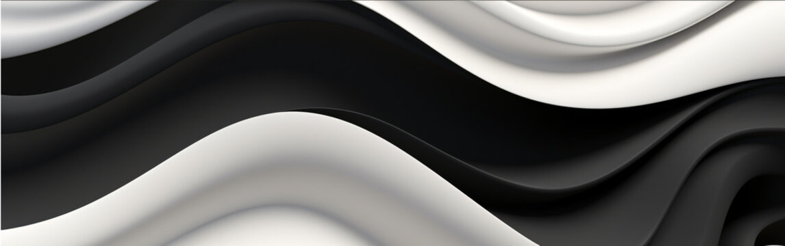 3d wavy, abstract background, black and white, 3d vector image perspective, ultra-detailed, vibrant shapes, stripes and shapes