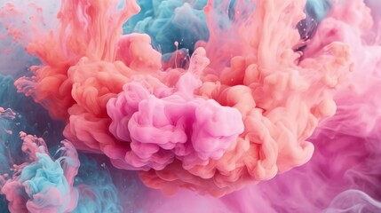 A splash of colorful smoke. AI generated. Abstract background. 