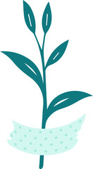 Floral flat hand draw illustration