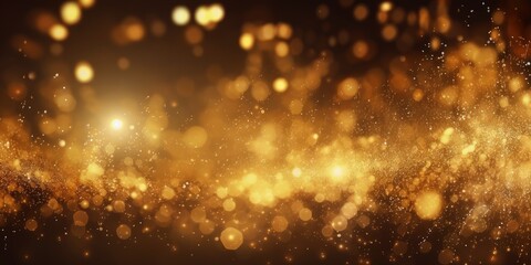 Abstract gold background, gold blurred glitter. Grunge style. Generative AI