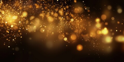 Fototapeta na wymiar Abstract gold background, gold blurred glitter. Grunge style. Generative AI