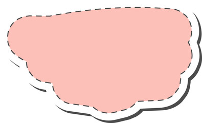 Abstract sticker frame with outline