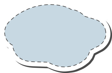 Abstract sticker frame with outline