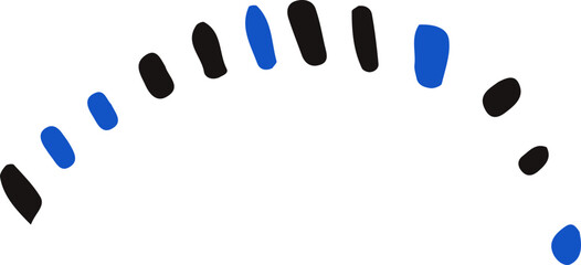 Abstract border with blue and black line