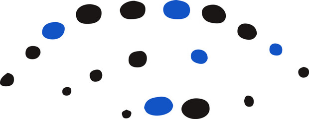 Abstract texture with blue and black circles