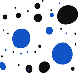 Abstract texture with blue and black circles