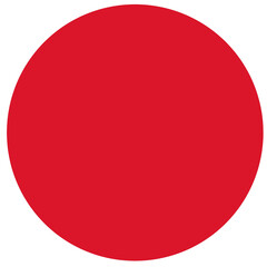 The circle is solid red as an illustration