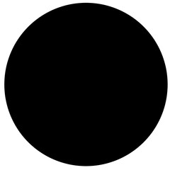 Fototapeta na wymiar The circle is solid black as an illustration