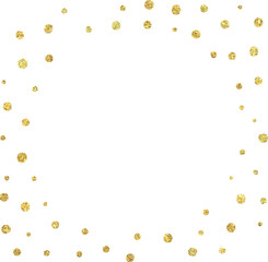 Golden circle frame with shiny glitter