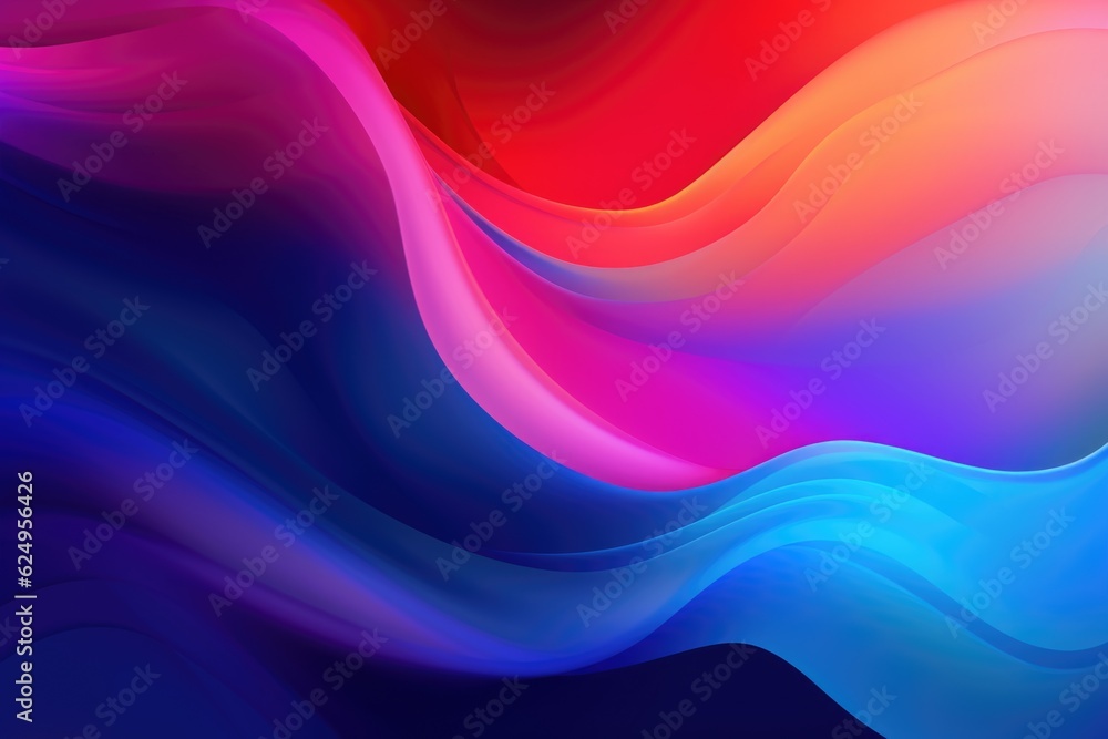 Poster abstract blue, violet and pink swirl wave background. flow liquid lines design element. colorful mot