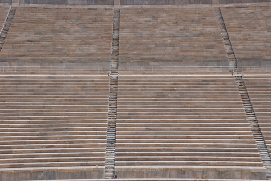 Athens, Greece / April 2025: The Panathenaic stadium, Kallimarmaro