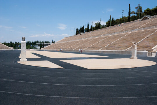 Athens, Greece / April 2025: The Panathenaic stadium, Kallimarmaro