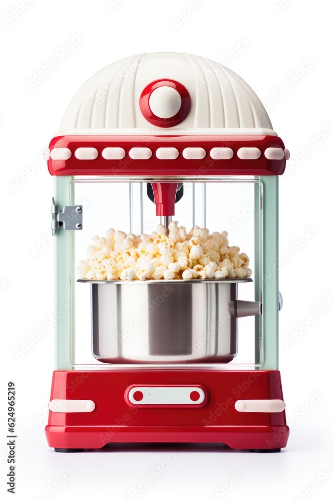 Aufkleber a popcorn maker with a bowl of popcorn in it. generative ai.