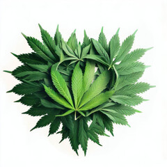 Fototapeta premium Blooming Heart of Cannabis, Generative AI