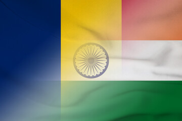 Chad and India state flag transborder contract IND CHL
