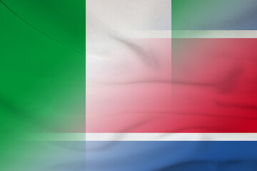 Nigeria and North Korea state flag international negotiation PRK NGA