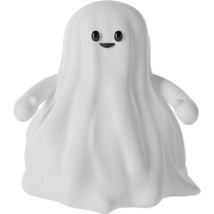 Halloween White Ghost 3d Illustration