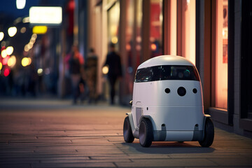 Automobile auto electricity car vehicle smart delivery technology power robot cab transportation