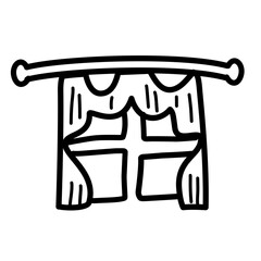 Window curtain icon