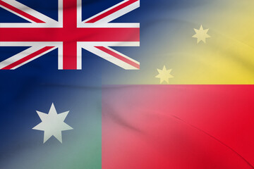 Australia and Benin national flag international relations BEN AUS