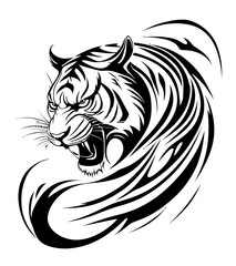 Tribal Tiger Vector